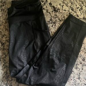 **4 for $15!** Black Crocodile Print Leggings